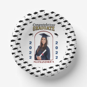 Graduate Foto Abschluss Herzlichen Glückwunsch Pappteller