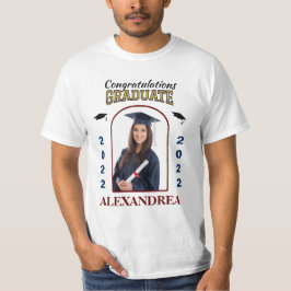 Graduate Foto Abschluss Herzlichen Glückwunsch T-Shirt