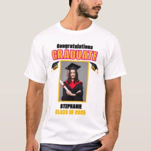 Graduate Foto Abschluss Herzlichen Glückwunsch T-Shirt