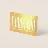 Graduate Foto & Address Modern Elegant Vielen Dank Folienkarte (Vorderseite)