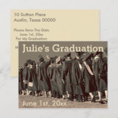 Graduate Foto Ankündigungspostkarte (Vorne/Hinten)