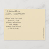 Graduate Foto Ankündigungspostkarte (Rückseite)