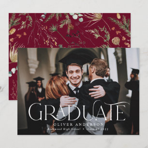 Graduate Foto Aquarell botanische Blüte Moderne Ankündigung