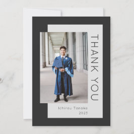 Graduate Foto Black 2023 Dankeschön Karte