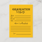 Graduate Foto Black and Yellow 2025 Abschluss Hinweiskarte (Vorderseite)
