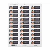 Graduate Foto Black Chalkboard Rücksendeadresse (Vorne)