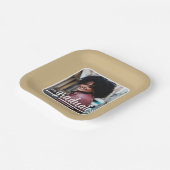 Graduate Foto Bold Script Gold Abschluss Pappteller (Gewinkelt)