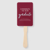 Graduate Foto Burgundy Abschluss 2024 Fächer (Vorderseite)