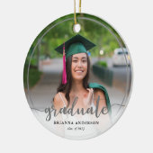 Graduate Foto Calligray Keramik Ornament (Links)