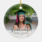 Graduate Foto Calligray Keramik Ornament (Hinten)
