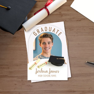 Graduate Foto Cap & Scroll Abschluss Acryleinladungen