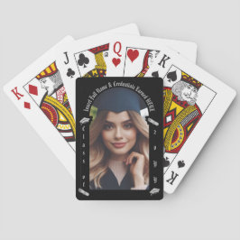 Graduate Foto, Cap & Tassel, Diploma - Schwarzer B Spielkarten