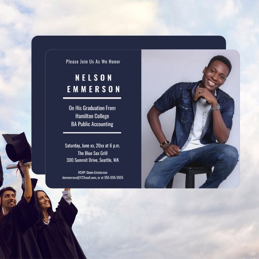 Graduate Foto Celebration Party Einladung