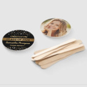 Graduate Foto Class of 2024 Gold Black Glückwunsch Fächer (Non-assembled)