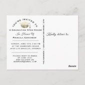 Graduate Foto Class of Year Name Gold Glitzer Postkarte (Rückseite)