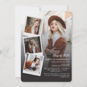 Graduate Foto Collage Abschluss 2025 Party Einladung (Vorderseite)