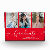 Graduate Foto Collage Abschluss Red Foto Block (Vorderseite)