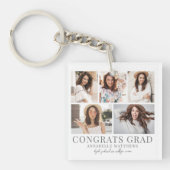 Graduate Foto Collage Abschluss Schlüsselanhänger (Vorderseite)