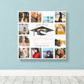 Graduate Foto Collage Black and Gold Abschluss Leinwanddruck (Insitu (Holzboden))