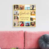 Graduate Foto Collage Black and Gold Abschluss Leinwanddruck (Insitu (Wohnzimmer))