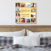 Graduate Foto Collage Black and Gold Abschluss Leinwanddruck (Insitu (Schlafzimmer))