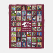 Graduate Foto Collage Editable Maroon Personalize Fleecedecke (Vorderseite)