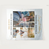 Graduate Foto Collage Moderner Abschluss Hintergru Wandteppich (Vorderseite (Horizontal))