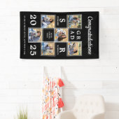 Graduate Foto Collage Moderner Monogramm-Abschluss Banner (Insitu)