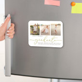 Graduate Foto Collage Modernes Minimalistisches Go Magnet