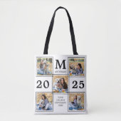 Graduate Foto Collage Monogram Keepake Tasche (Vorderseite)