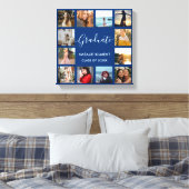 Graduate Foto Collage Navy Blue & Gold Abschluss Leinwanddruck (Insitu (Schlafzimmer))