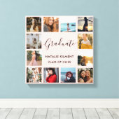 Graduate Foto Collage Rosa und Schwarzer Abschluss Leinwanddruck (Insitu (Holzboden))