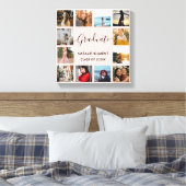 Graduate Foto Collage Rosa und Schwarzer Abschluss Leinwanddruck (Insitu (Schlafzimmer))