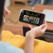 Graduate Foto Collage Schwarz und Gold Einfach Ankündigung