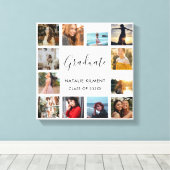 Graduate Foto Collage Schwarzweiß-Abschluss Leinwanddruck (Insitu (Holzboden))