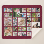 Graduate Foto Collage Script Name Maroon Sherpadecke (Vorderseite (Horizontal))