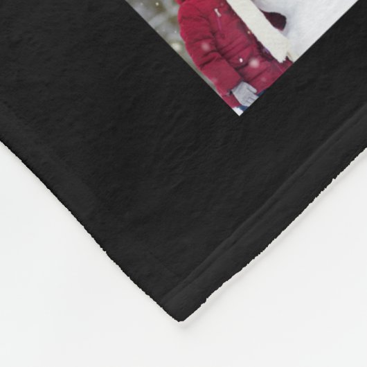 Graduate Foto Collage Script Name Schwarz Fleecedecke (Ecke)