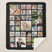 Graduate Foto Collage Script Name Schwarz Sherpadecke (Vorderseite)