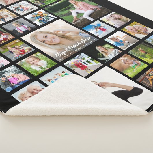 Graduate Foto Collage Script Name Schwarz Sherpadecke (3/4)