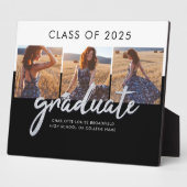 Graduate Foto Collage Silver Script Grad Foto Fotoplatte (Seite)