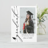 Graduate Foto Collage Typografy Ankündigung (Stehend Vorderseite)