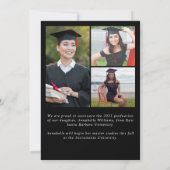 Graduate Foto Collage Typografy Ankündigung (Rückseite)