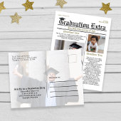 Graduate Foto Collate Modern Trendy Newspaper Postkarte