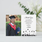 Graduate Foto Dankeschön Karte (Stehend Vorderseite)