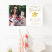Graduate Foto Elegante Gold Abschluss Banner (Insitu)
