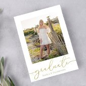 Graduate Foto Elegante Typografie Gold Script Ankündigung
