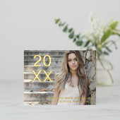 Graduate Foto Folie Einladungspostkarte (Stehend vorne)