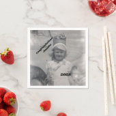 Graduate Foto | Glückwünsche | Name und Jahr Serviette (Beispiel)