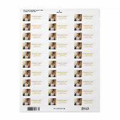 Graduate Foto Gold Script Moderne Rücksendeadresse (Vorne)