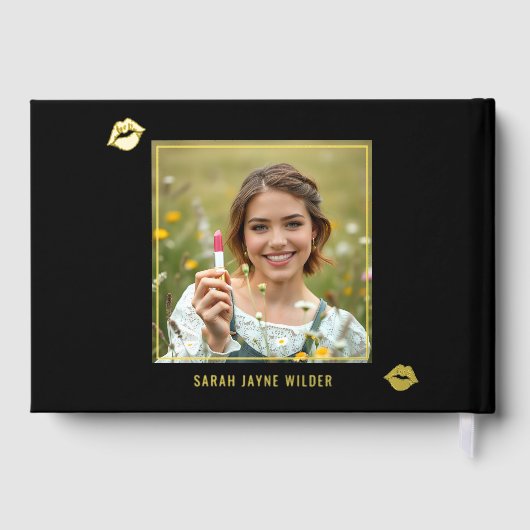 Graduate Foto Goodbye Kisses Abschluss Gästebuch (Rückseite)